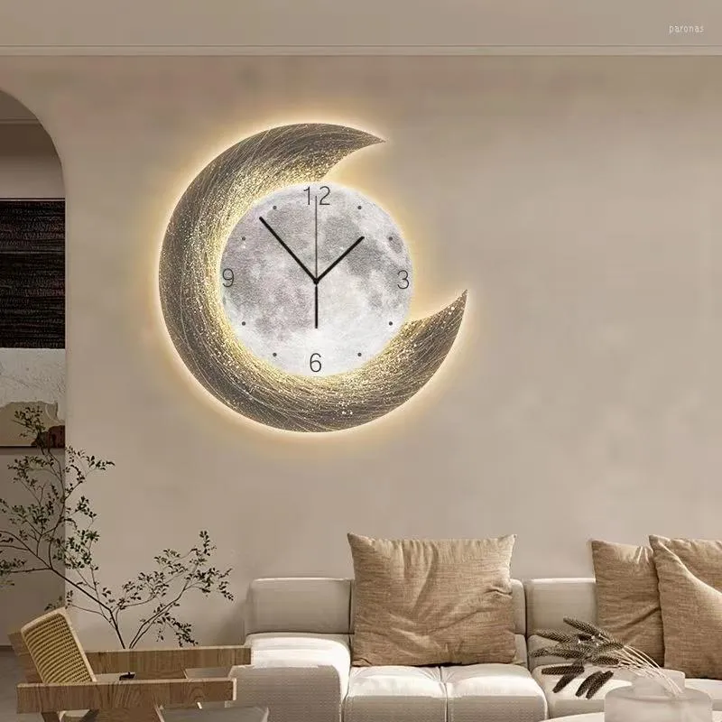 Orologi Da Parete Orologio Da Soggiorno Lunare Decorazione Creativa Da  Appendere Al Ristorante Senso Di Luminoso Di Alto Livello Da 163,08 €