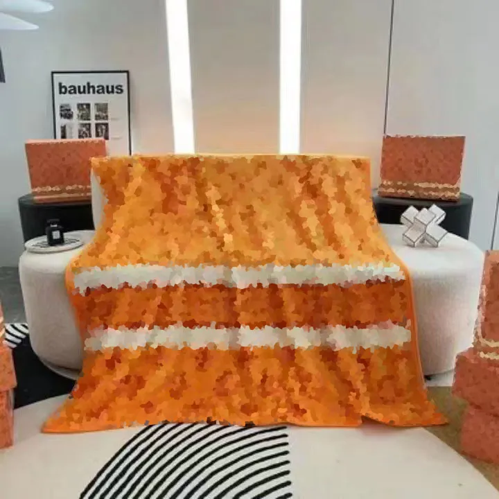 Orange flannel blanket new arrivals