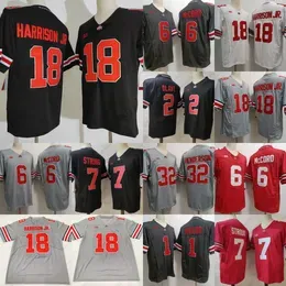 Ohio State Buckeyes OSU College Football Jersey 18 Marvin Harrison Jr. Emeka Egbuka 6 Kyle McCord 32 TreVeyon Henderson Nick Bosa