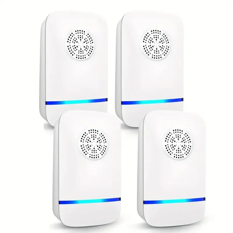 4 Packs Ultrasonic Pest Repeller, Electronic Pest Repellent Plug In Indoor Pest Control For Insect,Mosquito Repellent For House, Garage, Warehouse