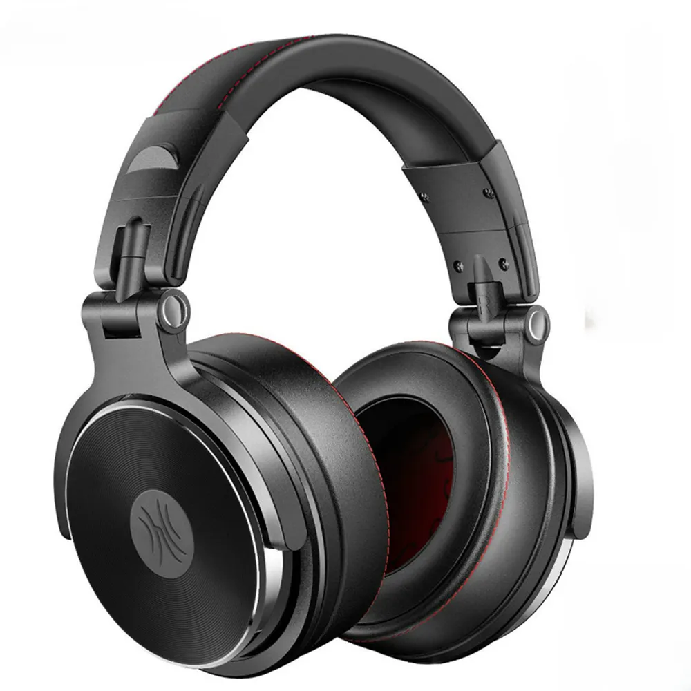 Fone de ouvido do Oneodio Studio Pro DJ sobre os pilotos de 50 mm de ouvido fones de ouvido com fio de ouvido HIFI Monitor profissional DJ com microfone para telefone