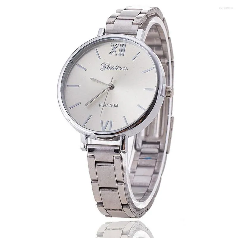 Montres-bracelets Femmes Montre Qualité Genève Femmes Hommes Mode Militaire Acier Inoxydable Analogique Date Sport Quartz Poignet Cadeau D'affaires Femin