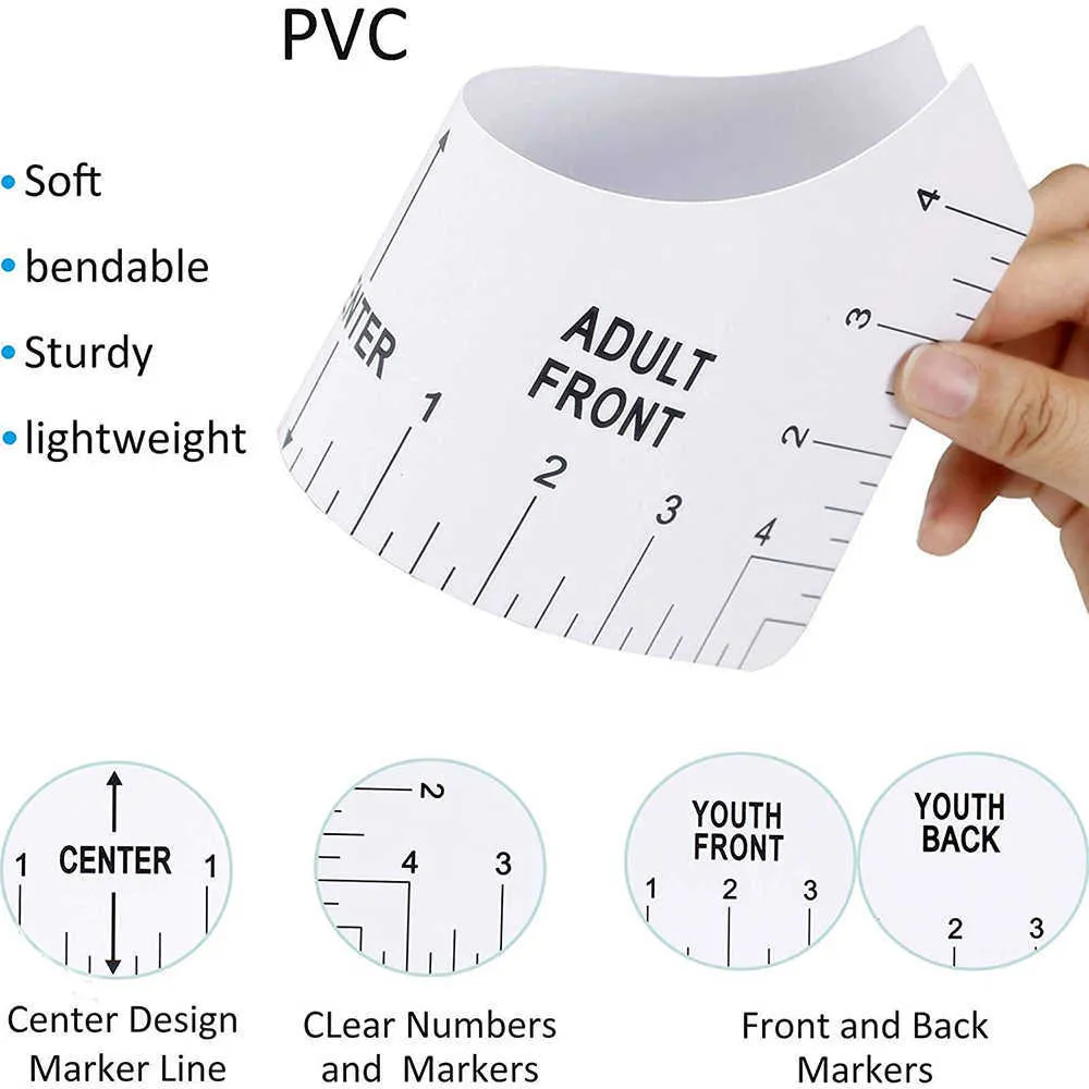 8Pcs Tshirt Ruler, T Shirt Alignment Tool, Acrylic T-Shirt Ruler Guide to  Center Designs for