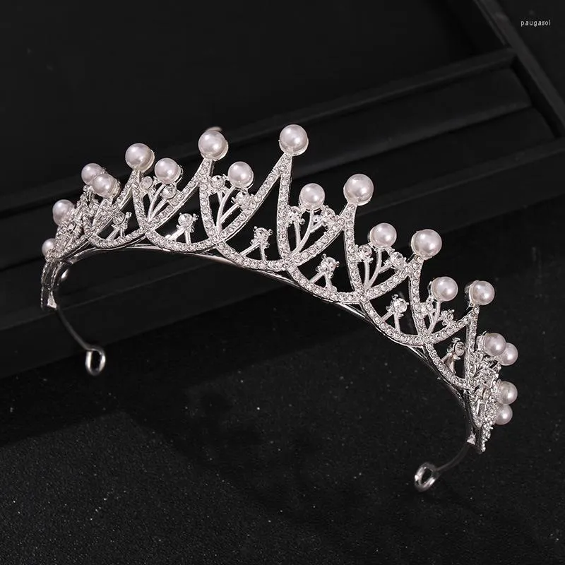 Cabelo Cabelo Pearl Rhinestone Crown Band Pedido de jóias de casamento de jóias com acessórios por atacado