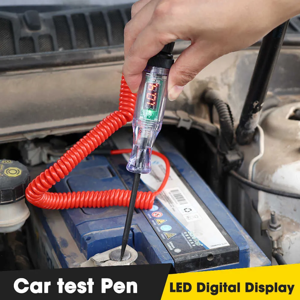 AutoPro 6V 24V Car Truck Tester: Digital Long Probe Pen For Electric ...