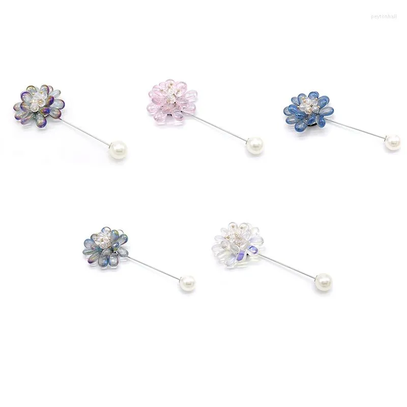Broches PD broche résine acrylique perle matériel fleur broche vêtements accessoires haut de gamme cadeau bijoux cheveux ornement