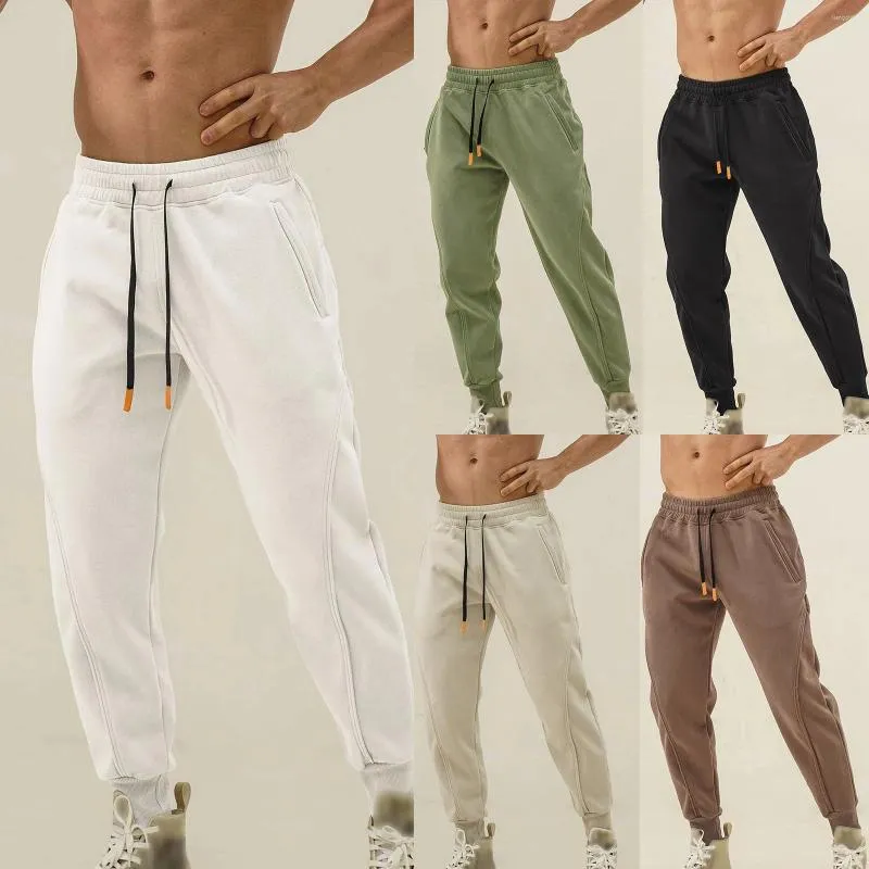 Pantalon pour homme, décontracté, Fitness, course, cordon de serrage, taille ample, couleur assortie, poche, Harem, survêtement d'entraînement, printemps