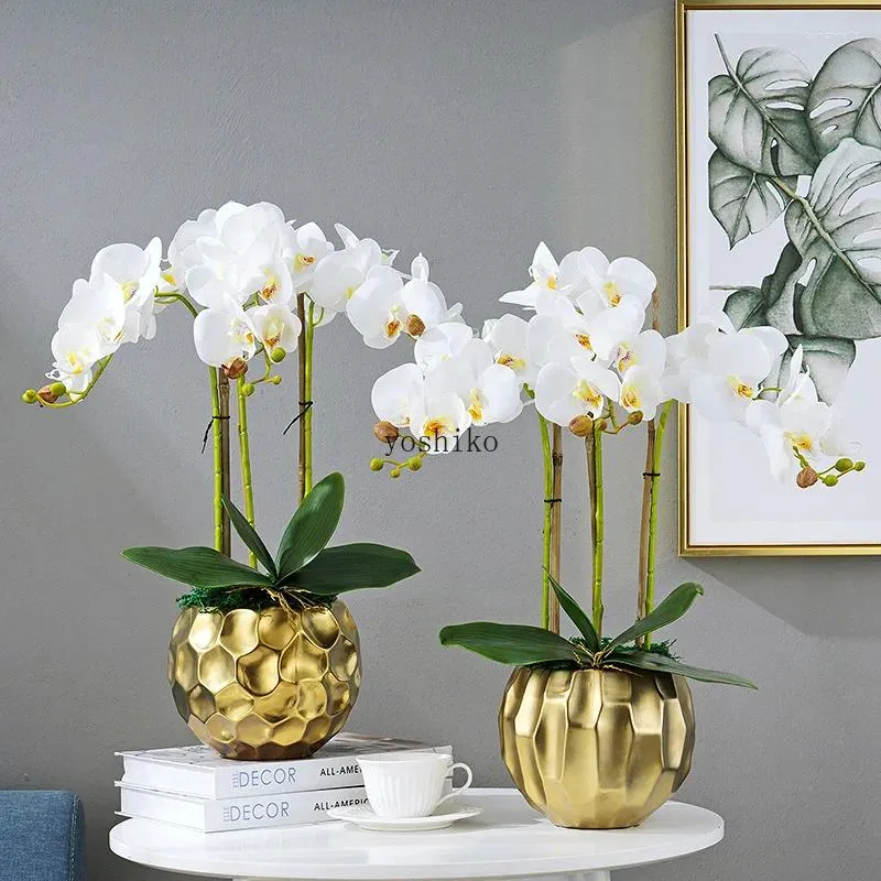 Kwiaty dekoracyjne 1PC 104 cm sztuczne jedwabne rośliny Orchids