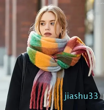 scarf fashion women scarf 2023 winter head scarf tassel long cashmere women shawl