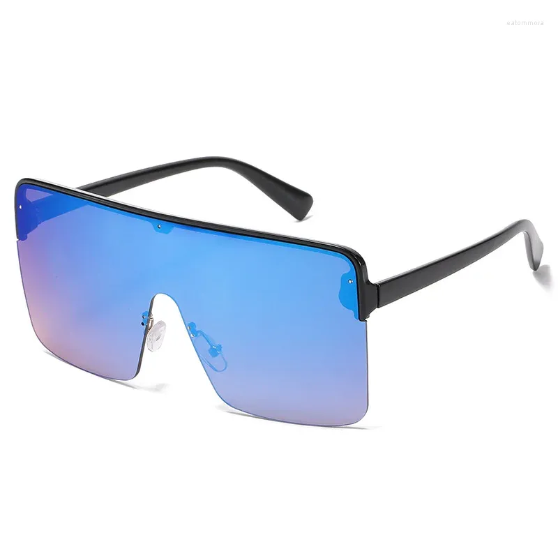 Occhiali da sole di lusso oversize Lentes De Sol montatura grande quadrata logo PC personalizzato UV400 da uomo