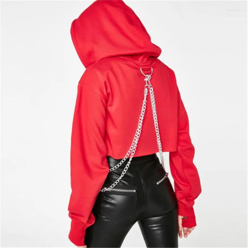 2023 Womens Giril Black Cropped Hoodie Cool Red And Black Plaid