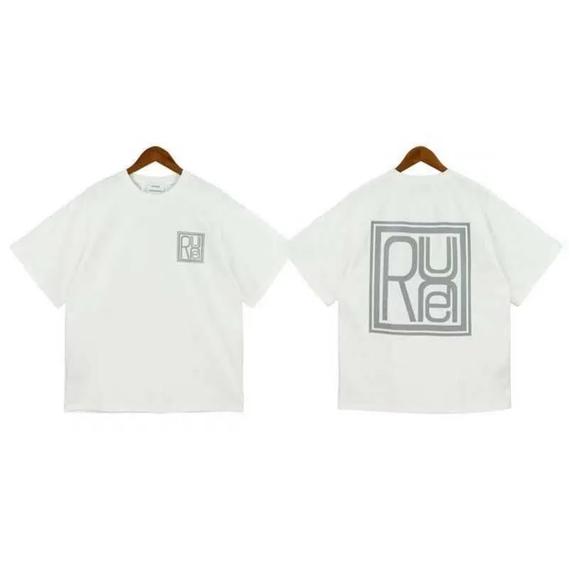 2023 Top Craftsmanship Rhude Mens T Shirts Summer Fashion Designer Tshirts Street Disual Short Sleeve Style Tees Cotton Printing Shirt CA20