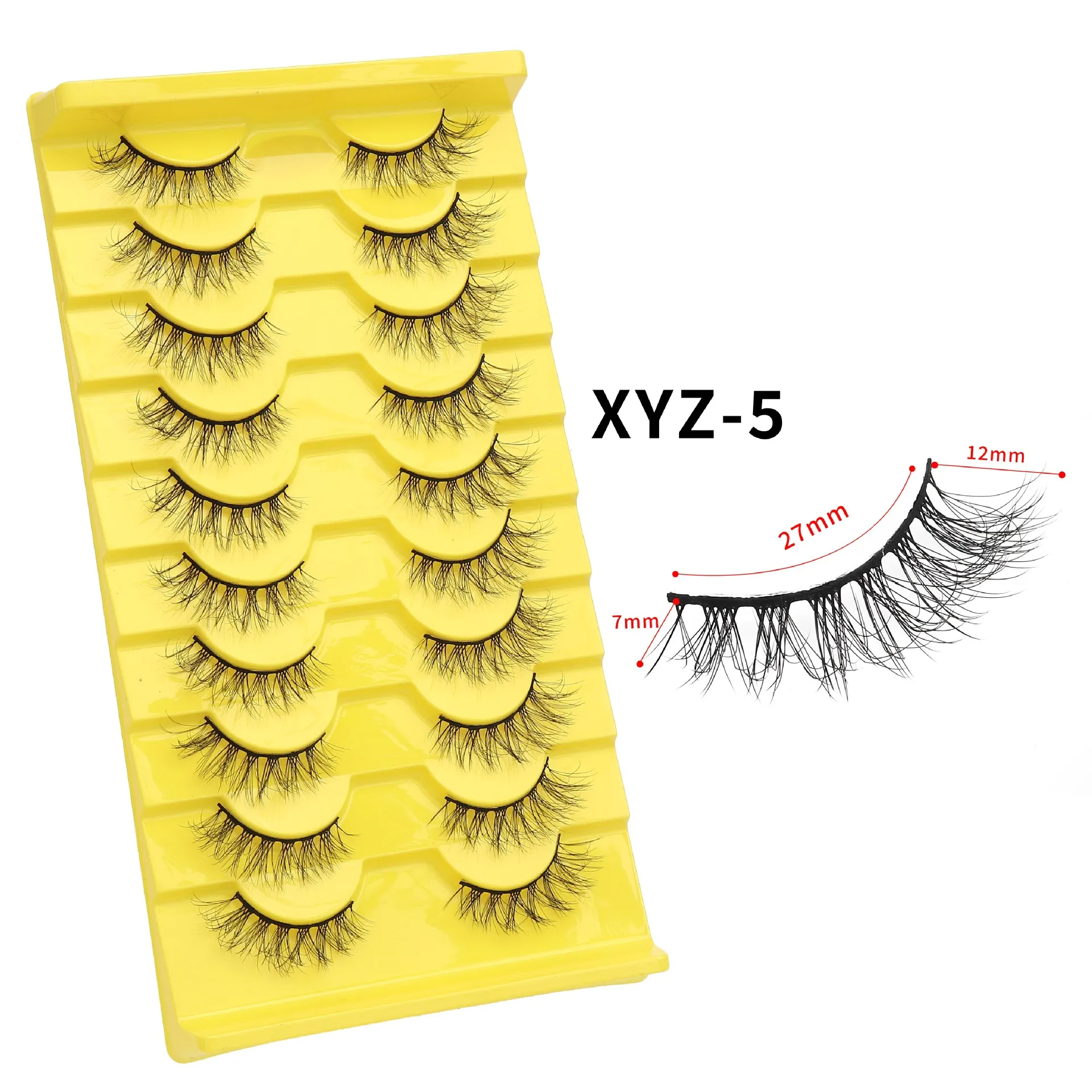 Half Eyelashes False Lashes Natural Look Volume Cat Eye Lashes Wispy Lashes Extensions Wispy Short Eyelashes Bulk Soft and Easy to Wear