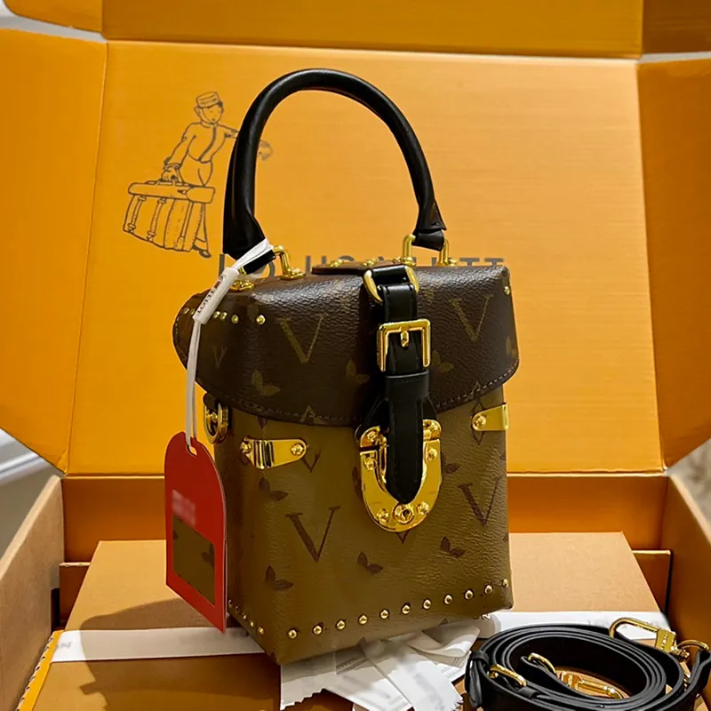 Designer français marque classique caméra boîte femmes sac à bandoulière de haute qualité dames de luxe en cuir véritable sac à bandoulière sacs à main célèbre vieille fleur mode pochettes