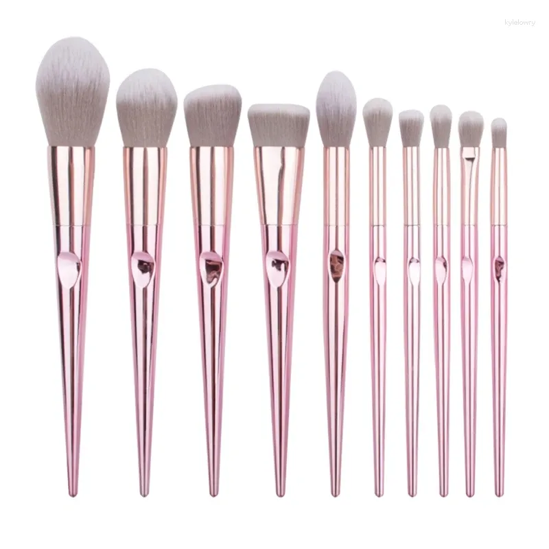 Pinceaux de maquillage 10 pièces ensemble pour les yeux outils de brosse électrique de sculpture de sourcils