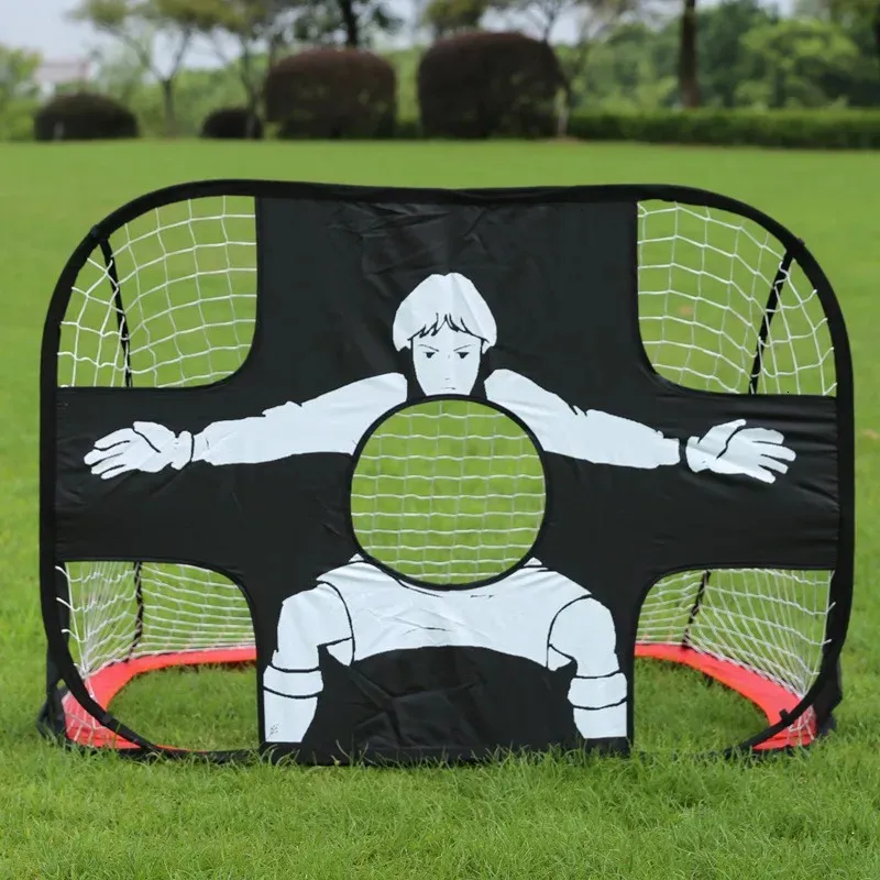 Bollar Folding Soccer Mål Portable Training Goal Mini Children's Football Mål Net Net Inomhus Utomhus Moverble Training Toy Soccer Ball 231124