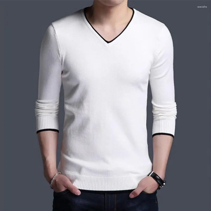 Men's Sweaters Top Sweater Brand Casual Knit Long Sleeve Male Men Pullover Slight Stretch Slim Fit Solid Color Daily Holiday