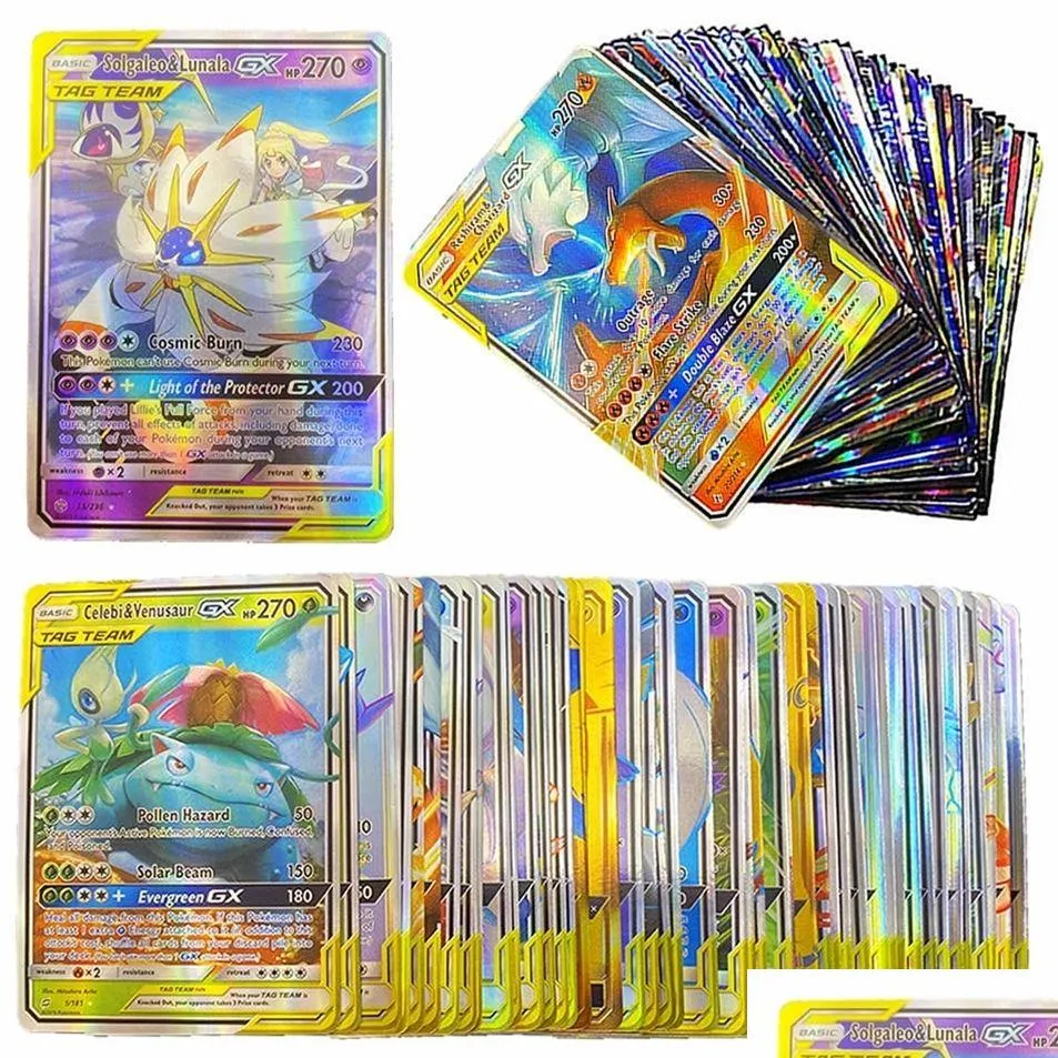 Card Games Tag Team Cards Box 20Pcs Shining Playing Game Display Booster Gx Energy Mega Battle Carte Trading Kids Toys Gift 221125 D Dh8Hs