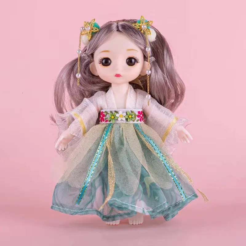 Dockor 16cm lolita bjd docka med kläder och skor 112 Sweet Princess Scale Action Figur DIY MOVERABLE 13 JOINTS Gift Girl Toy 231124