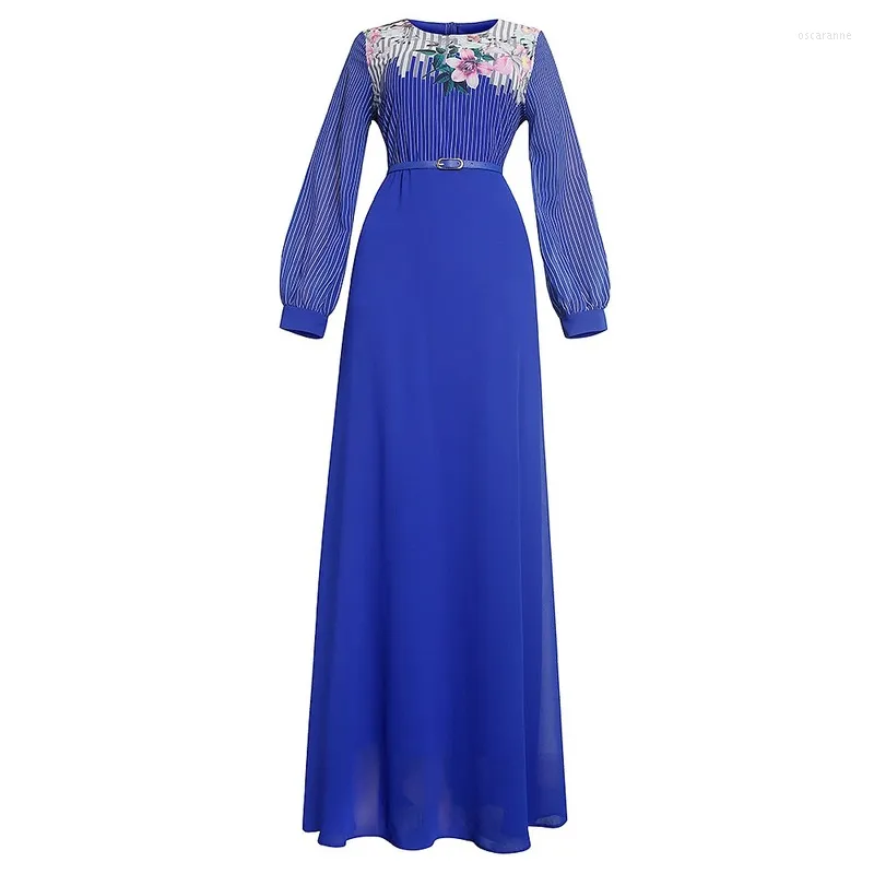 Этническая одежда мусульманские женщины Длинное платье 2023 г. Ид шифоновый кафтан Marocain Вечерние вечеринки Abaya Dubai Arabic Turkish Islamic