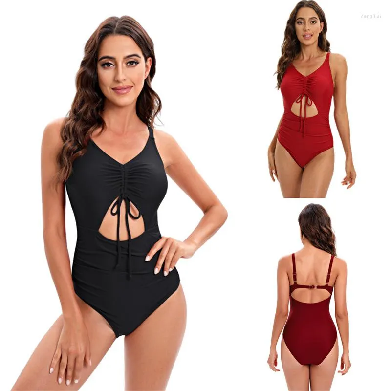 Costumi da bagno da donna Moda Bikini scava fuori Costume da bagno donna sexy 2023 Tuta intera Donna Costume da bagno estivo da spiaggia