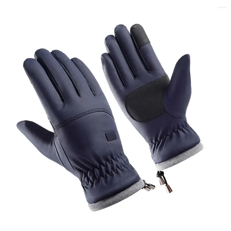 Gants de cyclisme, artisanat d'hiver, Design épais, équipement de plein air, mitaines de sport antidérapantes, fournitures cadeaux doux, gris