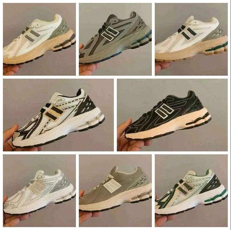 مصمم أحذية الأطفال M1906 Boys Sport Sneaker Toddlers Girls Youth Kid الأطفال الرضع خطاف حلقة المدربين الطفل الأسود الظلام الحذاء في الهواء الطلق CSG2311242-15