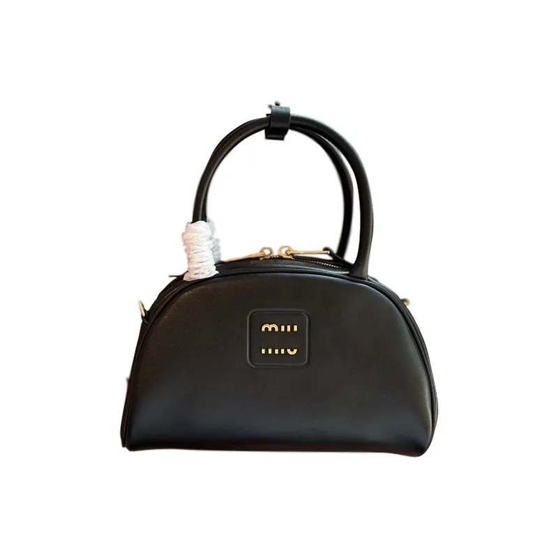 Luxury Genuine Leather Half Moon Designer Shoulder Bag Classic Shell