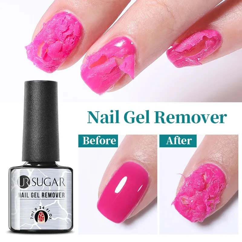 Vernis à ongles UR SUGAR Magic Fast Nail Gel Remover Fonction Gel Polish Soak Off UV LED Cleaner Nail Dégraissant Gel Vernis Bouteille en Verre 231123