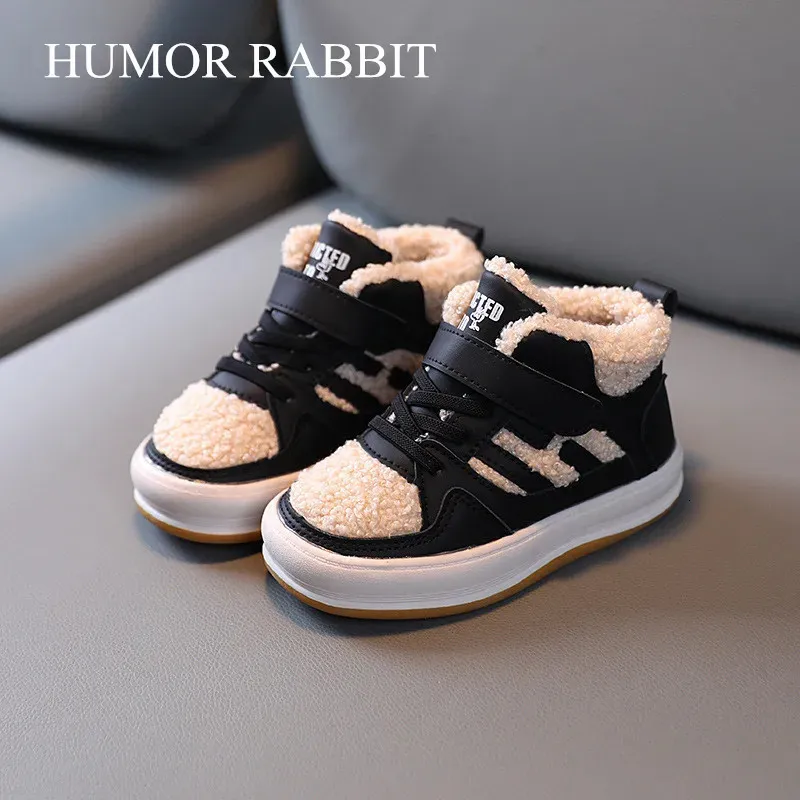 Boots Winter Children Snow for Boys Girls Fashion Baby Kids Outdoor Sneakers Ankle Booties Warm Plush Running Sports Shoes 231124