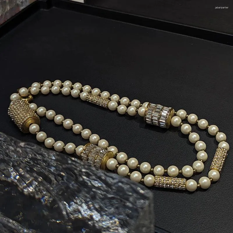 Choker Pearl Peading In the Long Temperament High-klass Atmosphere Sense Halsband