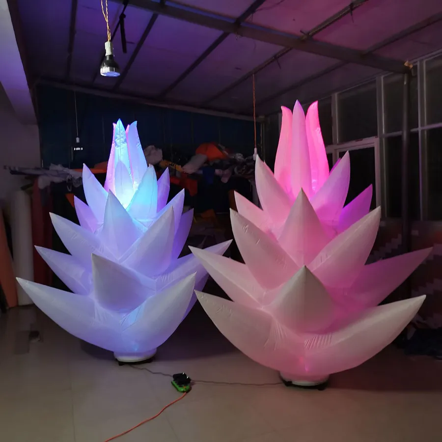 2m/2.5m/ H Beautiful Inflatable Flame with LED lights Model Lotus Flame with Electric Blower for Event/Promotion/Activities Decoration