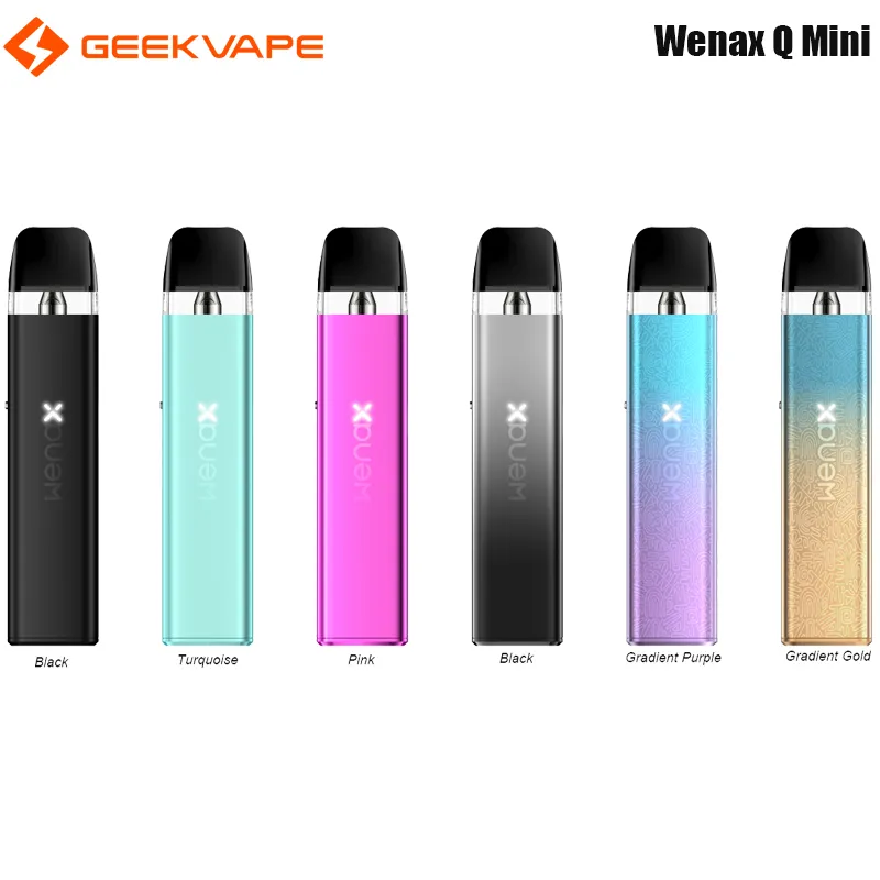 Original GeekVape Wenax Q Mini Kit 25W Vape 1000mAh Batteri 2 ml MTL/RDTL Vaping Q -patron Vape E Cigarett Förångare