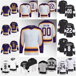 Reverse Retro Hockey 22 Kevin Fiala Jersey Stadium 11 Anze Kopitar 8 Drew Doughty 32 Jonathan Quick 9 Adrian Kempe 24 Phillip Danault 12 Tre