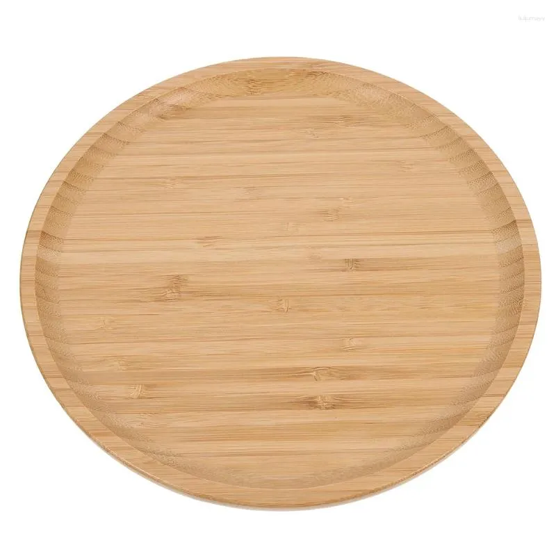 Plates Serving Tray Round Bamboo Dinner Small Fruit Jewelry Salad Platter Jewlery