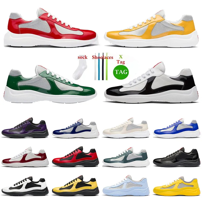 nouvelle qualité AAA + Americas Cup chaussures de créateur mode hommes chaussures chaussures de sport Plate-forme blanc noir jaune violet foncé rose haut tout noir blanc rouge sneaker femme formateur