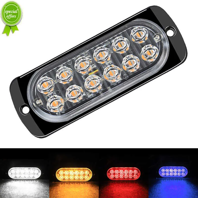 Luz de aviso estroboscópio de carro 6ded 12Led Grill piscando quebra