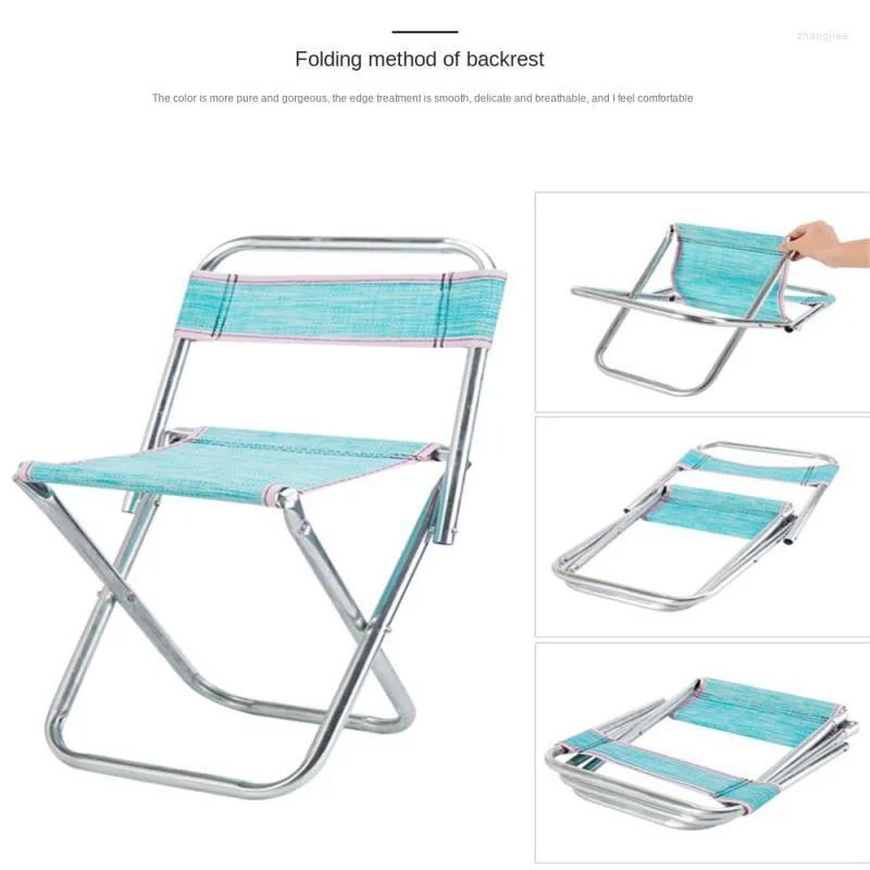 Camp Furniture Multi-Function Folding Chair 2023 Stabil ryggstöd Camping Tool Fishing Metal Travel