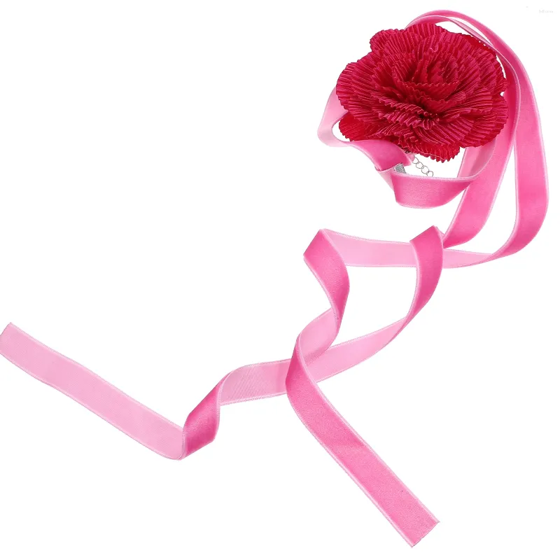 Fiori decorativi Collana girocollo con fiori di rosa Collo romantico con decorazioni per donne