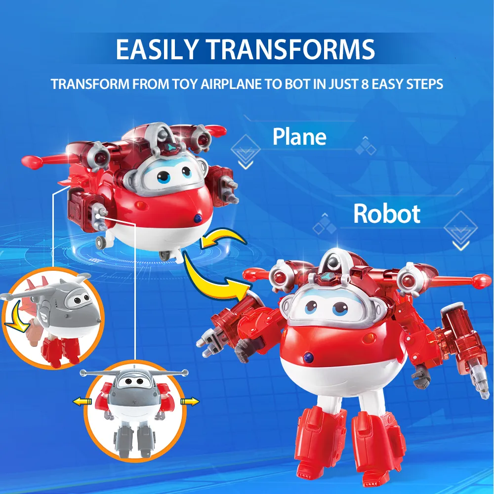 Super Wings S6 Transform A Ball Jett 5 Inch Iron Power Robot To
