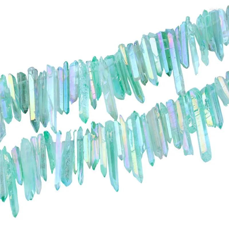 Pendanthalsband 1 Strand Färgglada 2023 Anländer Crystal Quartz Stone Diy Necklace Sticks Point Spikes Briolettes Pärlor