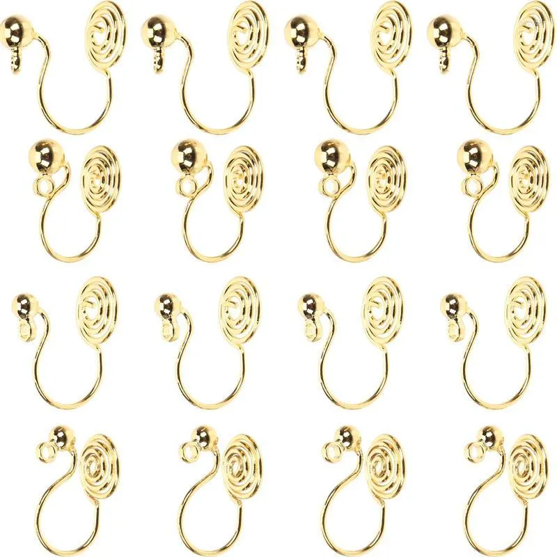 Keychains 16 Pairs Of Clip On Earrings Converters Screw Earring Clips For Non-Pierced Ears