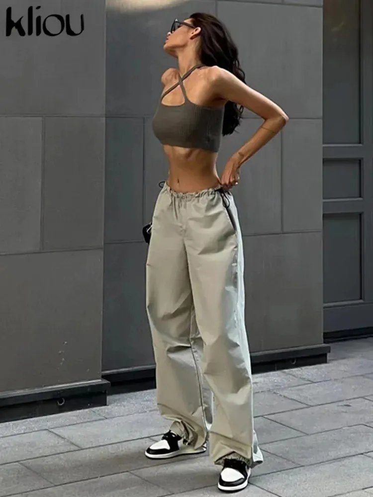 Womens Cargo Pants: Casual, Oversized, Drawstring, Harajuku