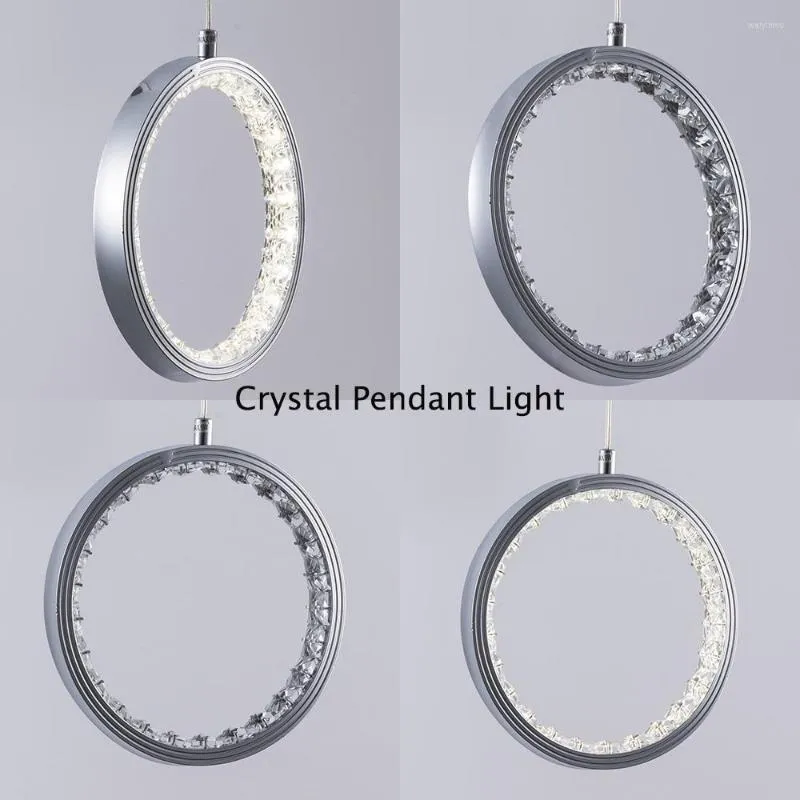 Taklampor Kristallringar LED -ljusarmatur för inomhuslampa Lamparas de Techo Surface Montering sovrumsmatsal