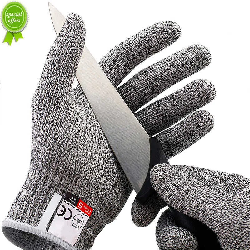 M/L/XL Level 5 Cut Proof Stab Handskar Universal Spandex Nylon Material Kitchen Butcher Cuts Glove Gardening Safety Gloves 1Pair