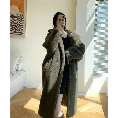 Khaki green teddy coat sale