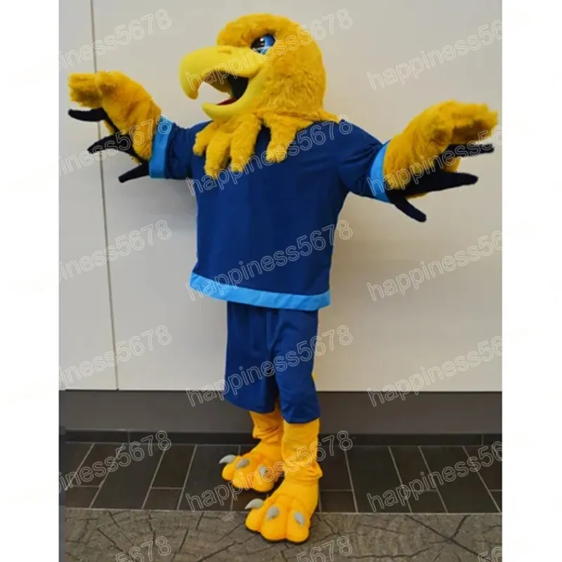 Wydajność Golden Eagle Mascot Costiums Wysokiej jakości kreskówka strój postaci garnitur Karnawał Dorośli Rozmiar Halloween przyjęcie świąteczne Karnawałowe sukienki