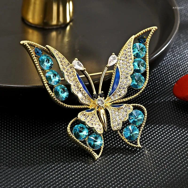 Spille SUYU Spilla di lusso leggera da donna autunnale Moda versatile elegante set di aghi a farfalla Accessori