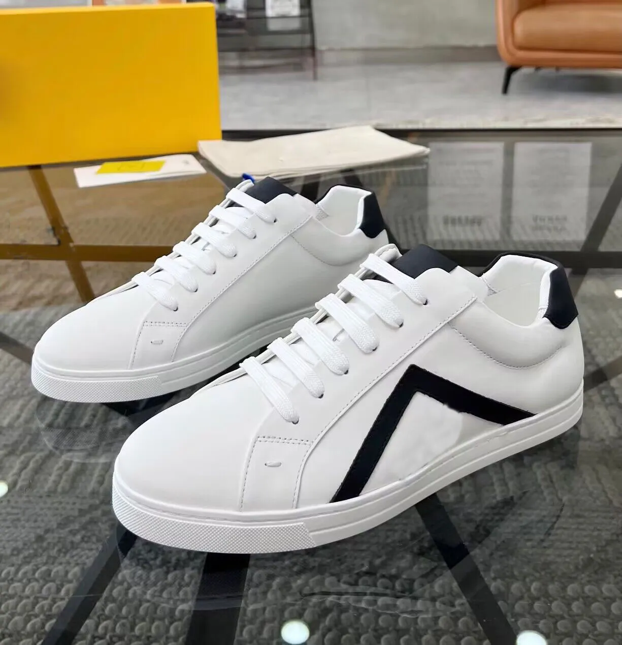 Mens white leather low top sneakers cheap