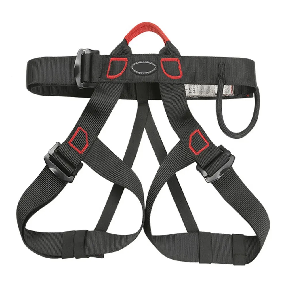 Climbing Ropes Safety Belt Halfbody Harness 1pcs 4 Color Adjustable Buckle Climb Rock Outdoor Polyester Tree Climbing Brand 231124